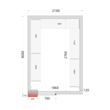 TEFCOLD CRNF2130 Policový regálový modul sada 